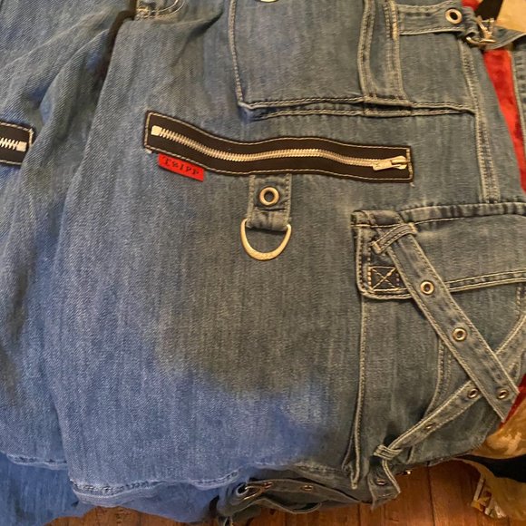 Tripp NYC Denim X Strap Pants [Light Blue] - Picture 7 of 8